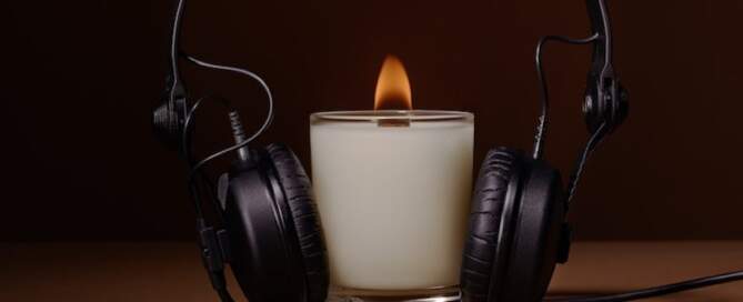 Candle and headphones photo, Can Music Reduce Holiday Stress?