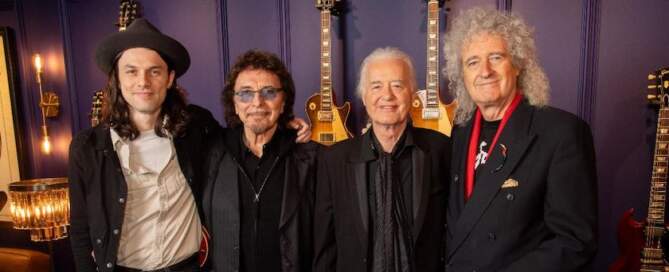 Gibson Garage London, photo, James Bay, Tony Iommi, Jimmy Page, Brian May