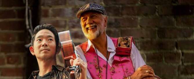 Jake Shimabukuro and Mick Fleetwood, photo, 'Whiter Shade of Pale'