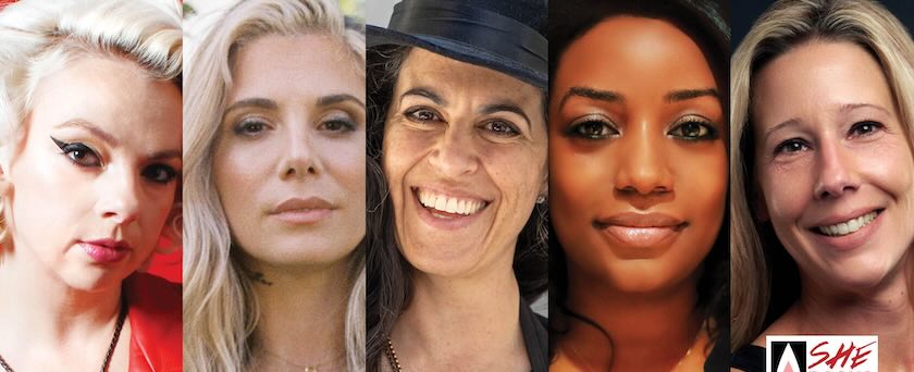 Samantha Fish, Christina Perri, Nurit Siegel-Smith, LaTrice Burnette, Theresa Hoffman, photo, She Rocks 2025